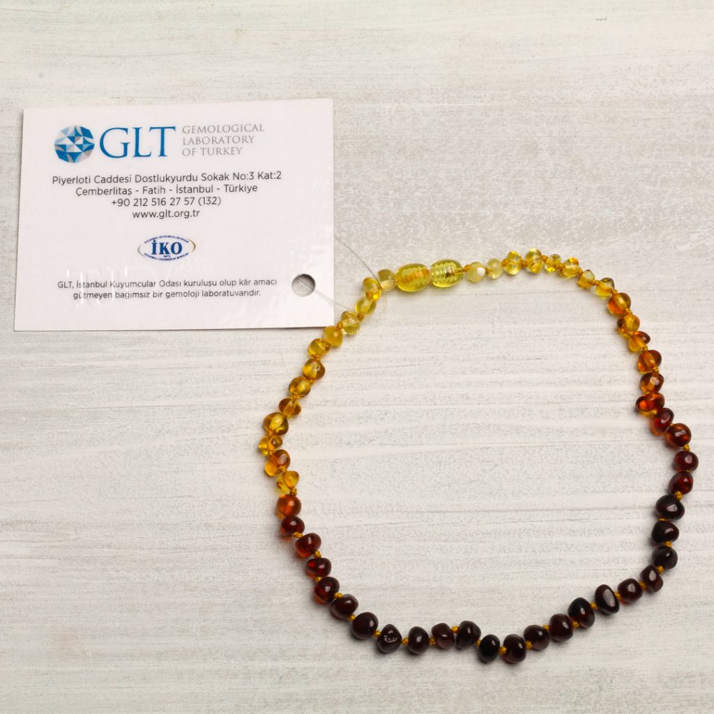 Degrade Kehribar Bebek Kolyesi