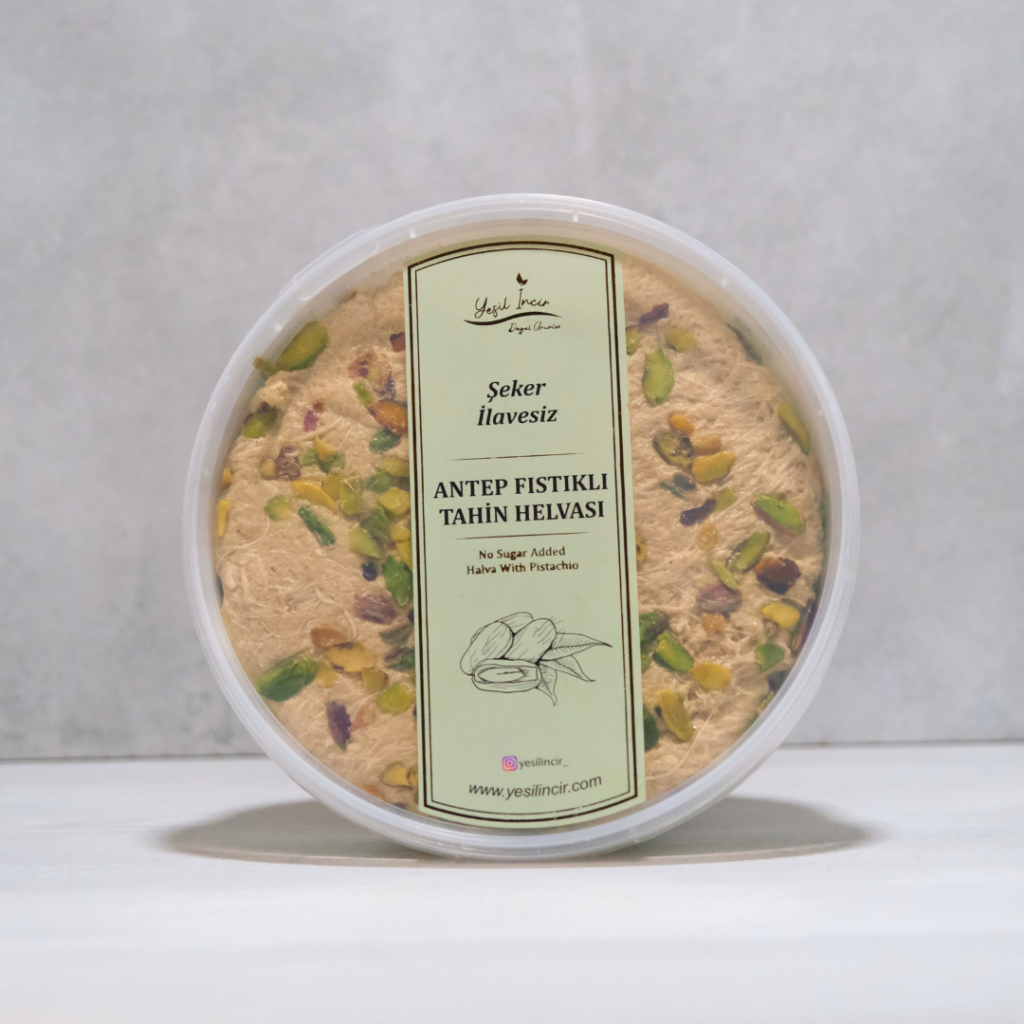 Antep Fıstıklı Tahin Helvası (Şekersiz) 450g