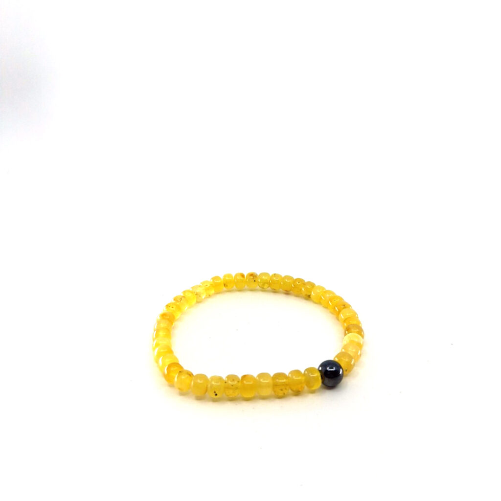Sarı Kehribar Yetişkin Bileklik